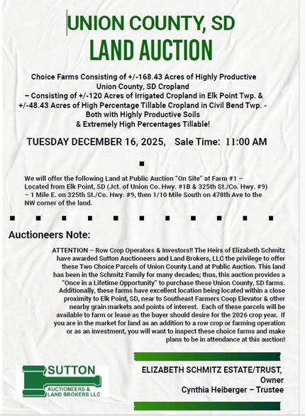 Undeveloped Land for sale in Union County, South Dakota