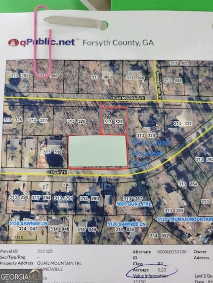 Undeveloped Land for sale in Forsyth County, Georgia