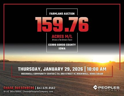 Undeveloped Land for sale in Cerro Gordo County, Iowa