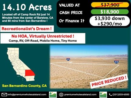 Undeveloped Land for sale in San Bernardino County, California
