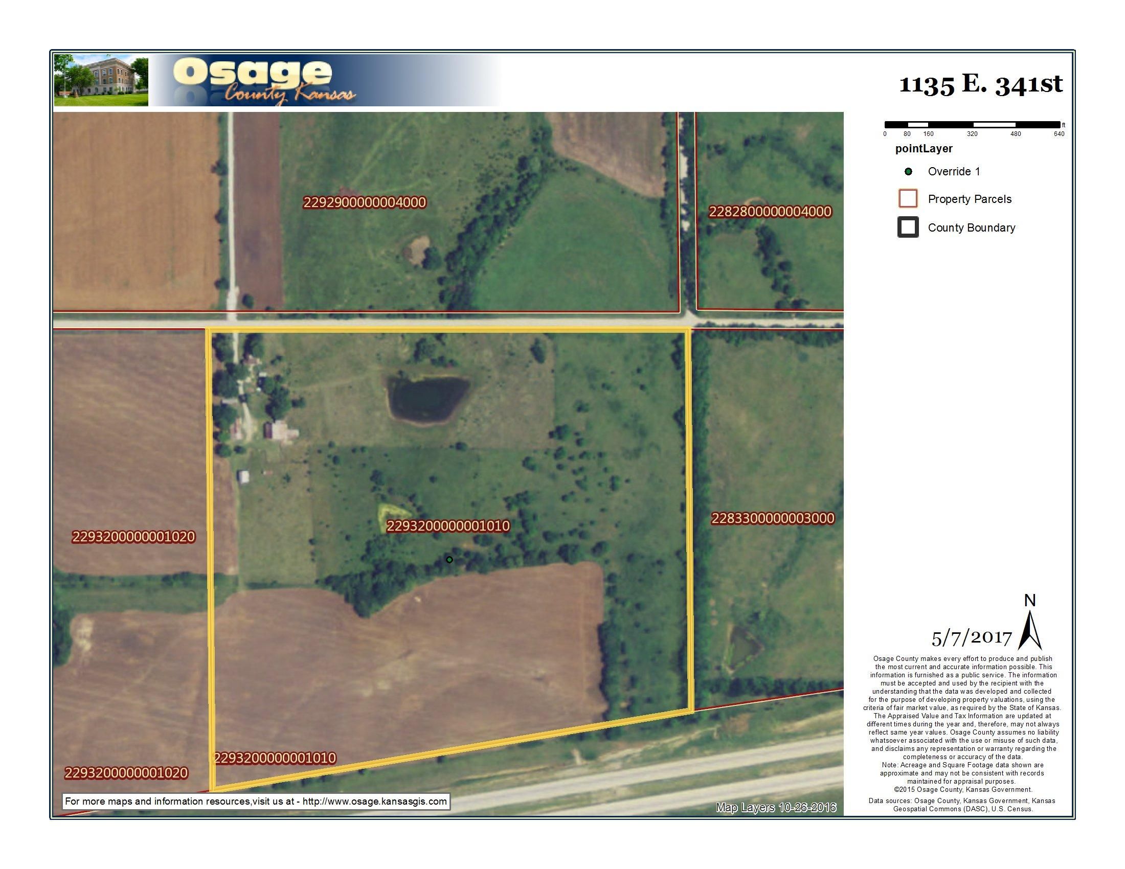 40 Acres, 1135 E 341st St, Melvern, KS 66510 Land and Farm