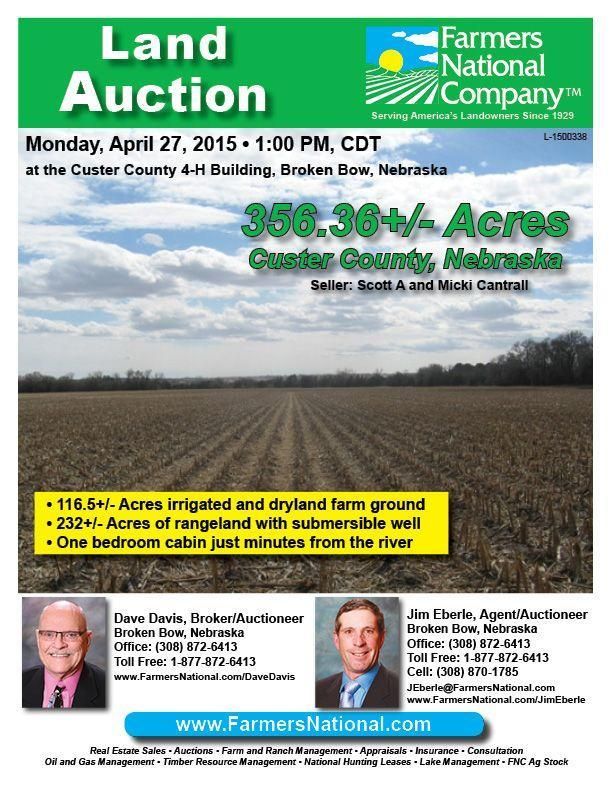 352 Acres, Broken Bow, NE Land and Farm