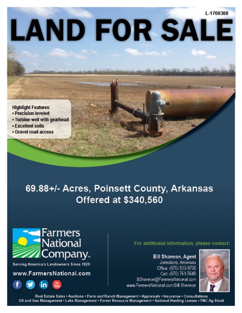 69.88 Acres, Harrisburg, AR 72432 Land and Farm