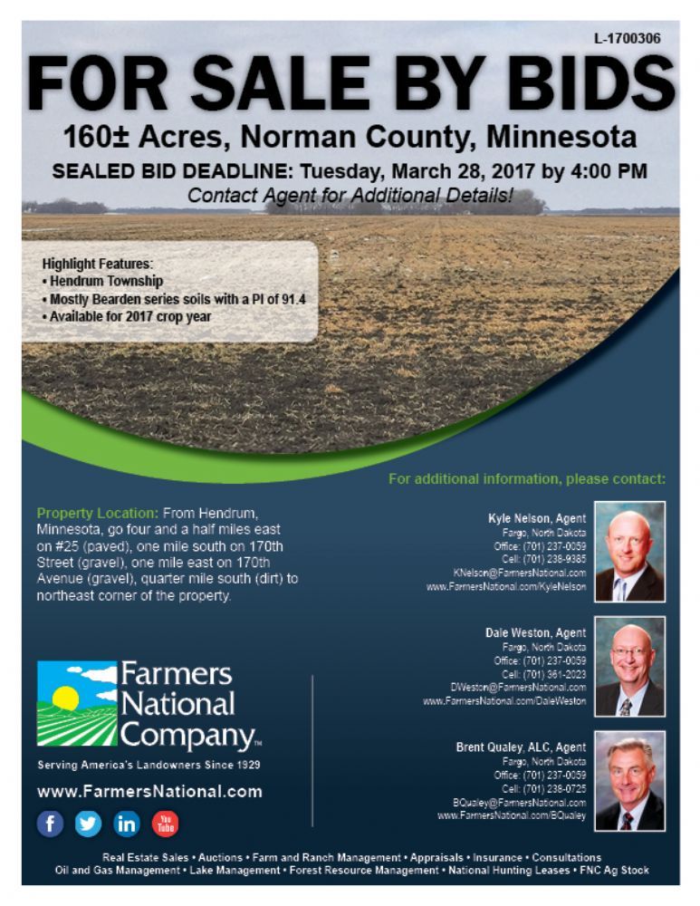 160 Acres, Hendrum, MN Land and Farm