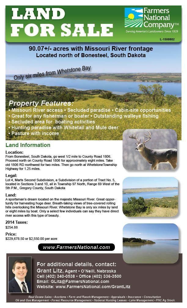 90.07 acres in Bonesteel, SD, Land and Farm