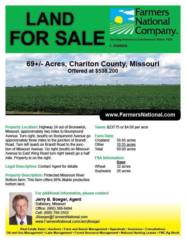69 Acres, Brunswick, MO Land and Farm