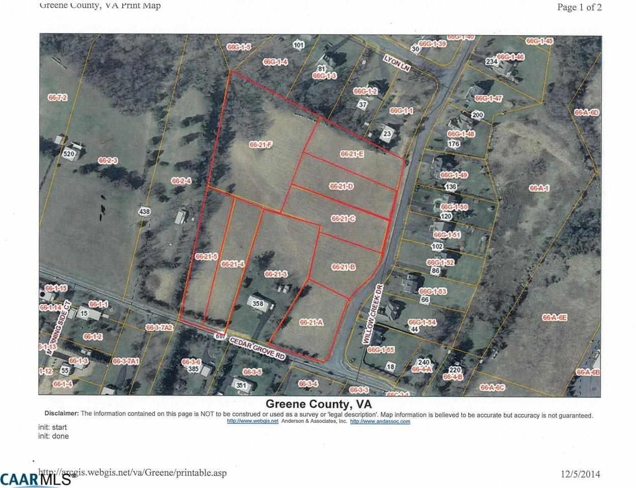 10 Acres, 0 WILLOW CREEK DR, Ruckersville, VA 22968 Land and Farm