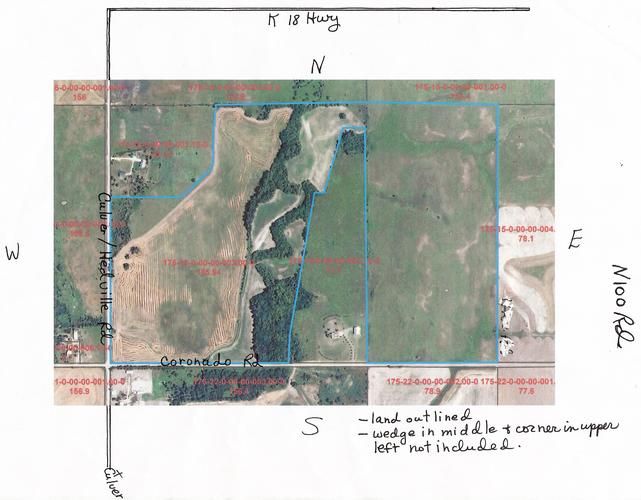 185 Acres, N 90 Coronado Rd, Culver, KS 67484 Land and Farm