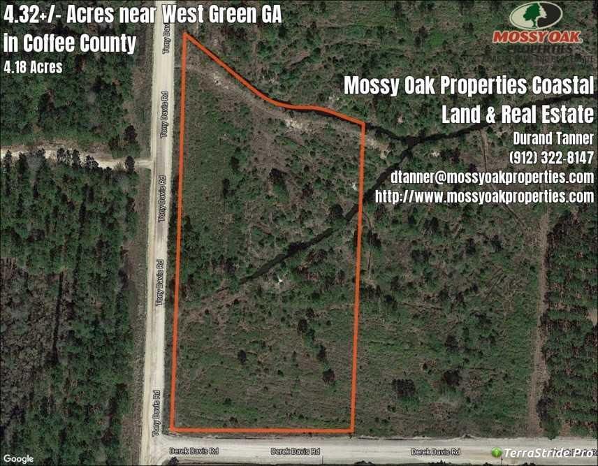 4.32 Acres, Derek Davis Road, West Green, GA 31567 Land and Farm