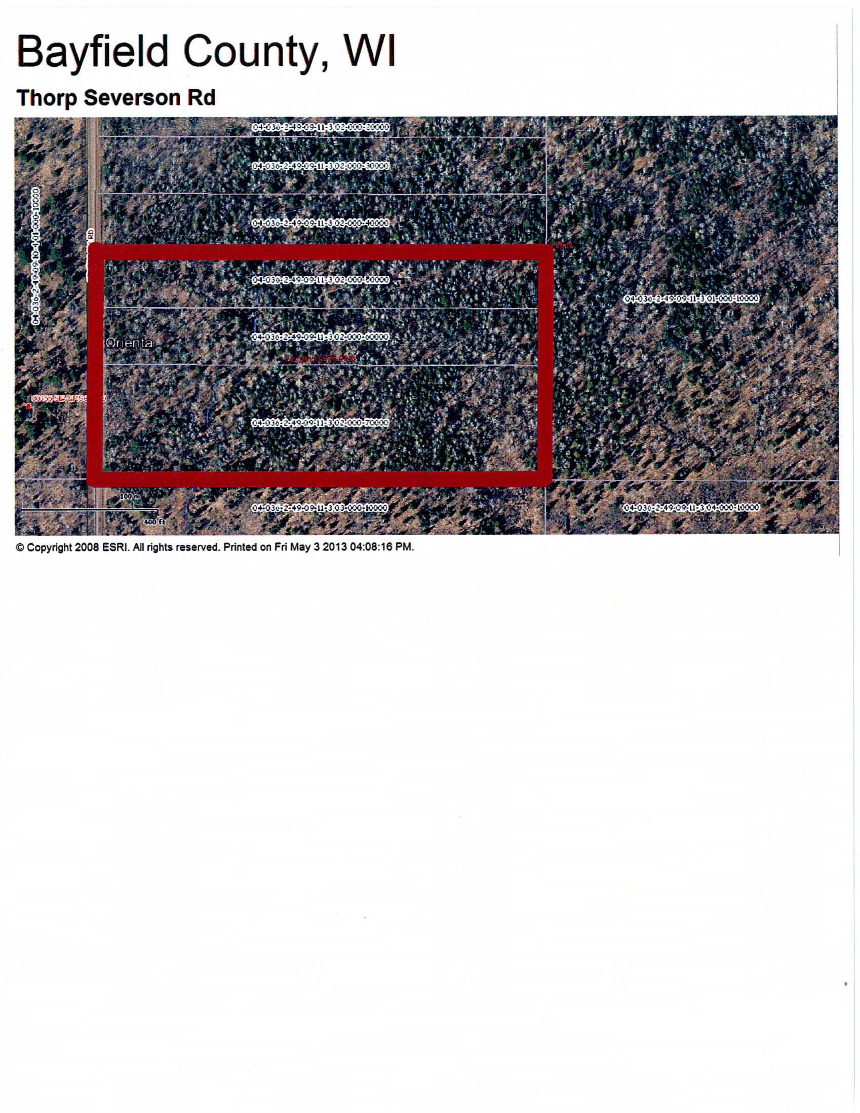 20 Acres, XXX Severson Rd, Port Wing, WI 54865 Land and Farm