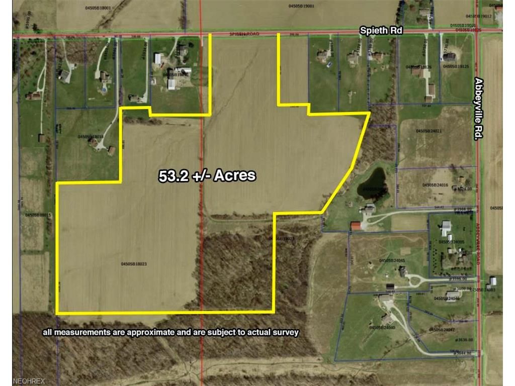 53 Acres, Spieth & Abbeyville Rd, Medina, OH 44256 Land and Farm