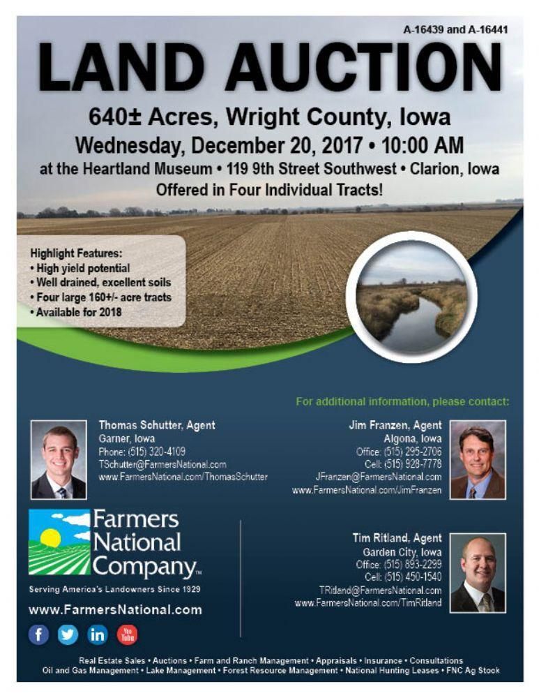 640 Acres, Goldfield, IA 50542 Land and Farm