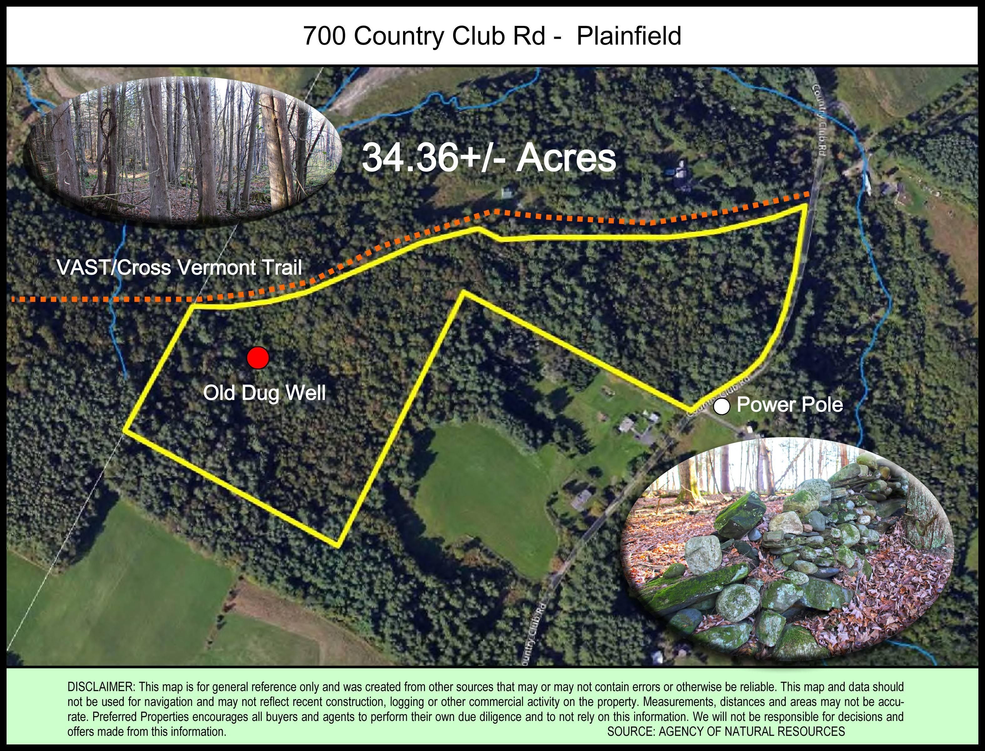 34.36 Acres, 700 Country Club Rd, Plainfield, VT 05667 Land and Farm