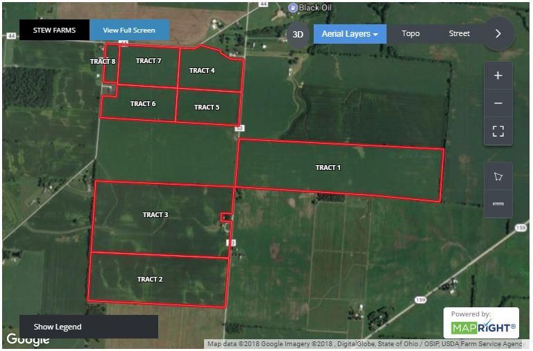 325.5 Acres, Circleville, OH 43113 Land and Farm