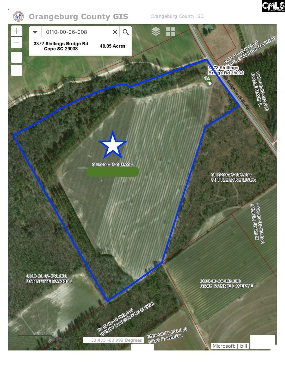 48 Acres, 3372 Shillings Bridge Road, Cope, SC 29038 Land and Farm