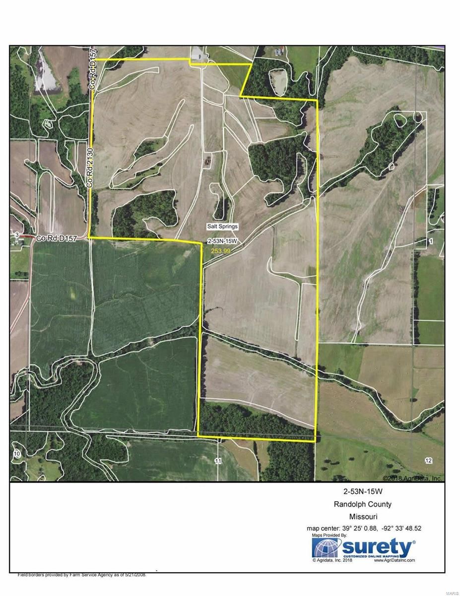 254 acres in Randolph County, Missouri