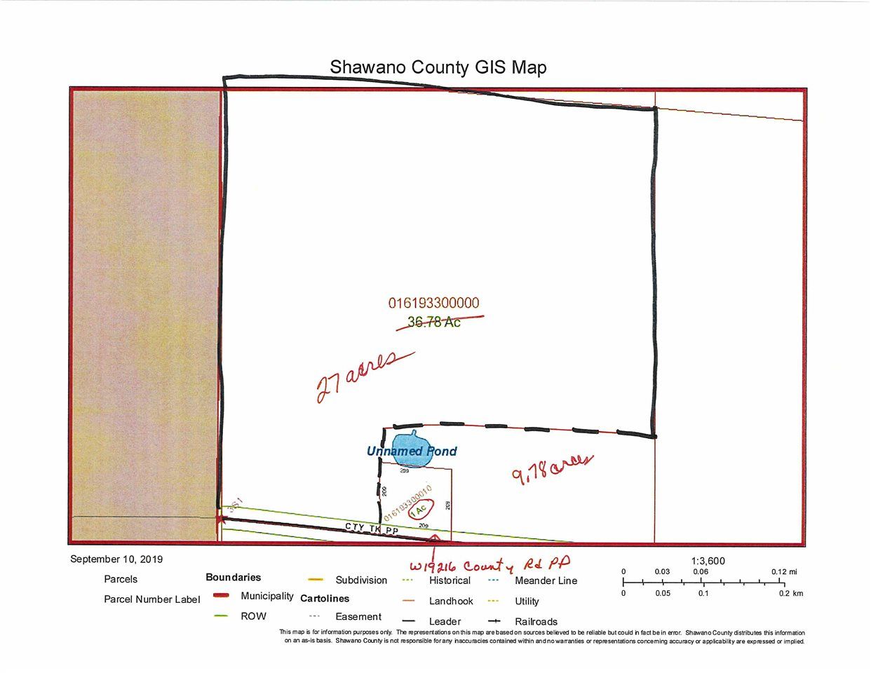 27 Acres, 27 Acres COUNTY ROAD PP, Wittenberg, WI 54499 Land and Farm
