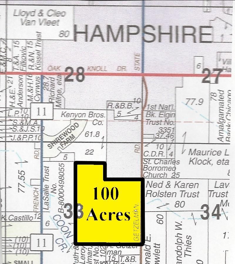 100 Acres, 14n688 Getzelman Road, Hampshire, IL 60140 Land and Farm