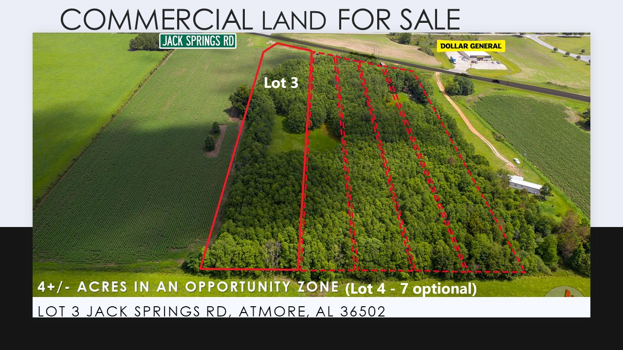 4 Acres, 3 JACK SPRINGS RD, Atmore, AL 36502 Land and Farm