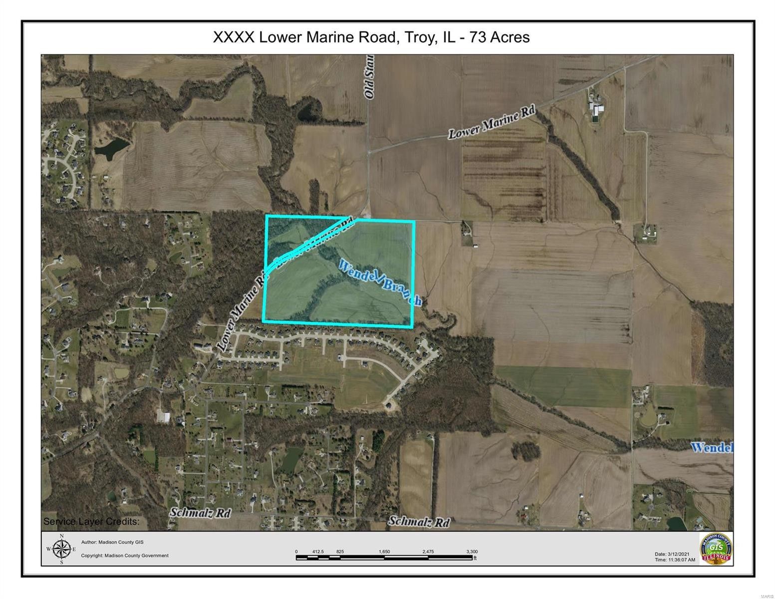 73 Acres, 0 Lower Marine Road, Troy, IL 62294 Land and Farm