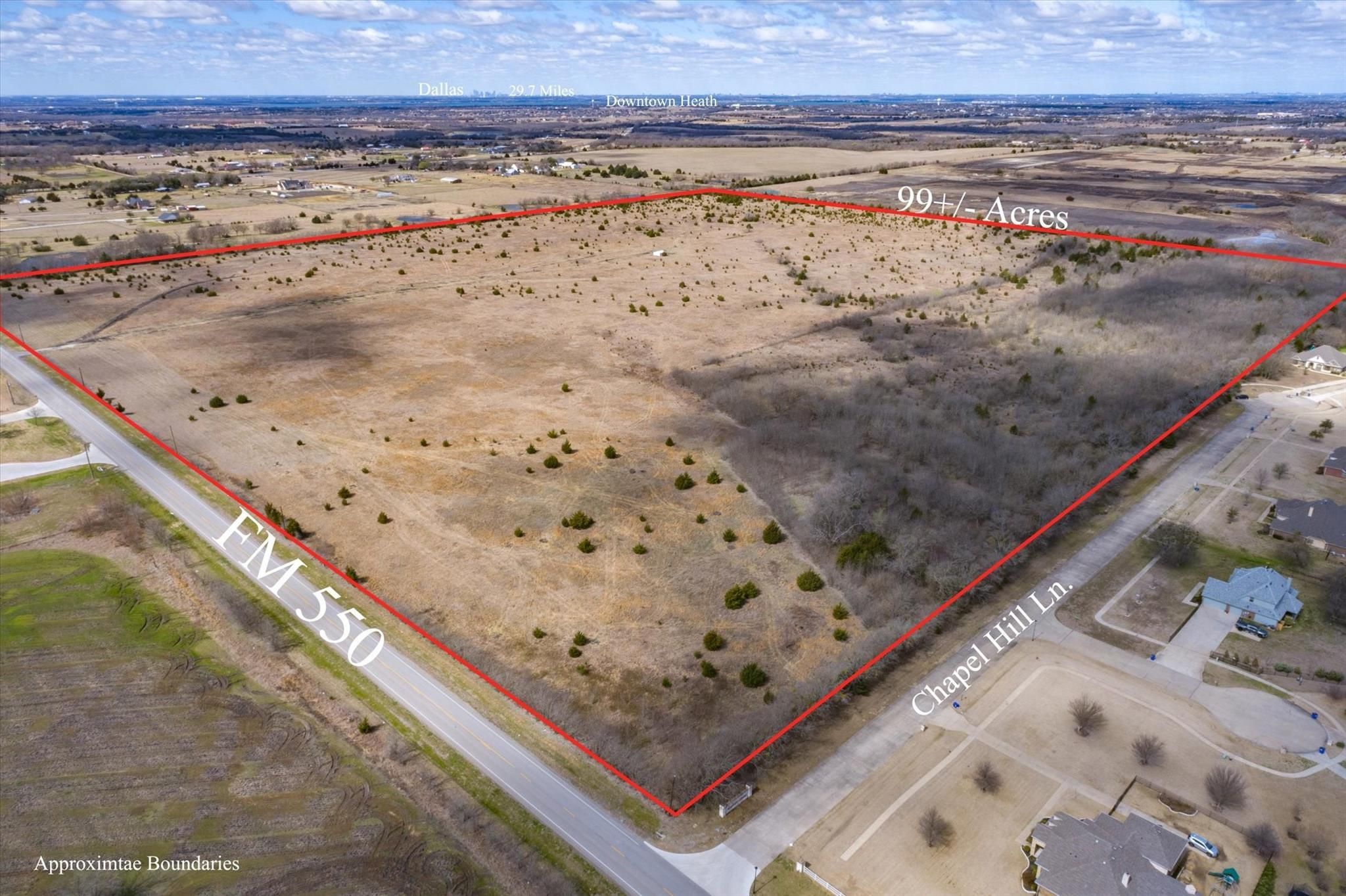 99.27 Acres, 00 Fm 550, McLendonChisholm, TX 75032 Land and Farm