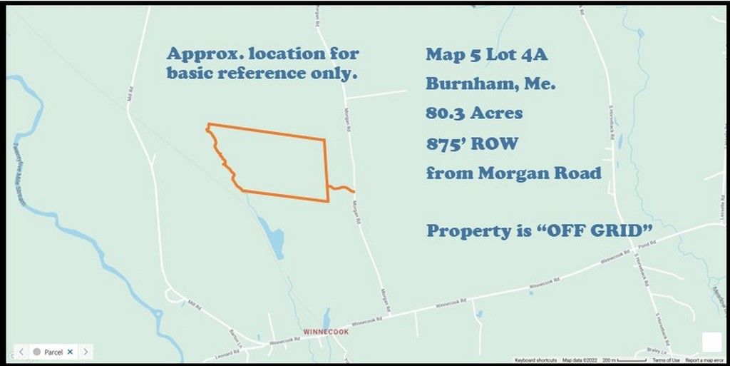 00 Map 5 Lot 4A Road, Burnham, ME 04922 MLS 1524851 Land