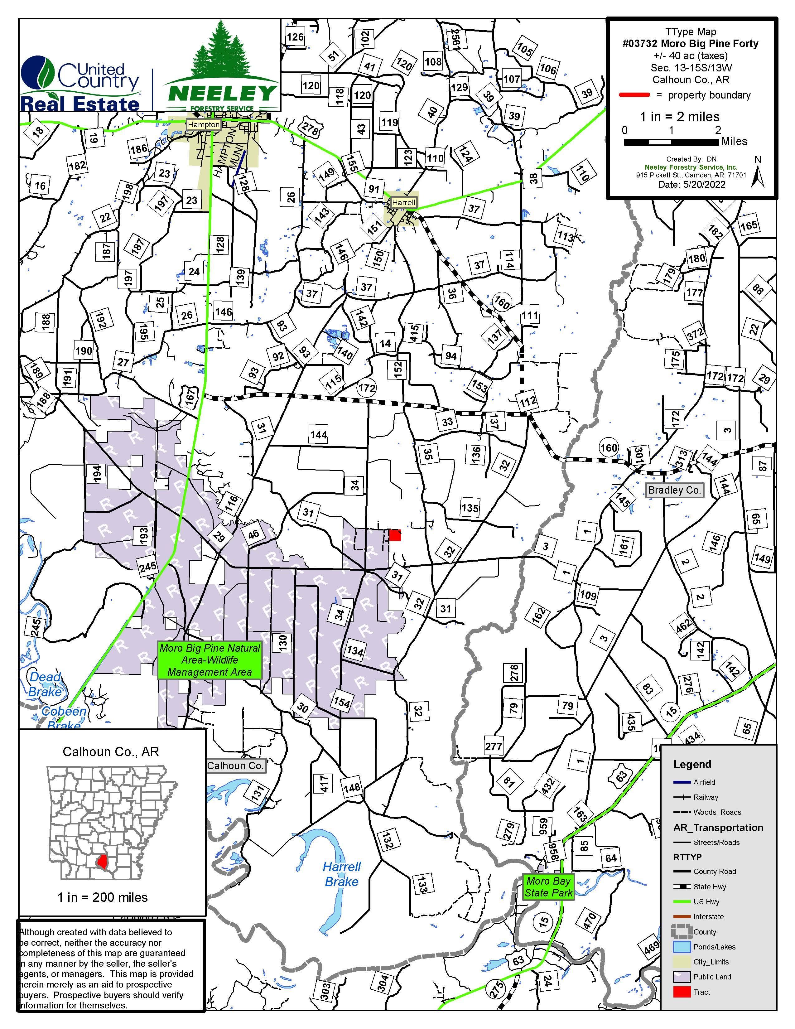 40 Acres, Hampton, AR 71744 Land and Farm