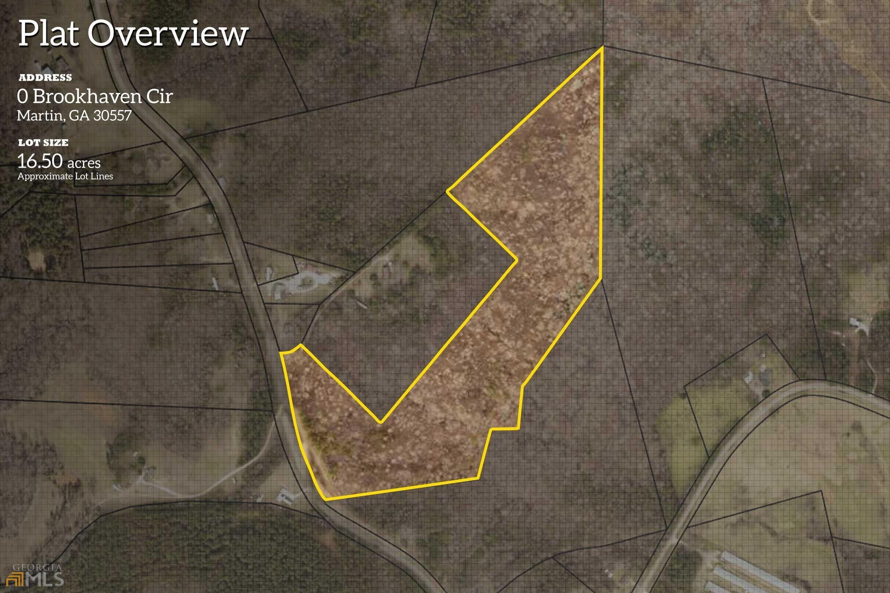 16.5 Acres, 0 Brookhaven Circle, Martin, GA 30557 Land and Farm