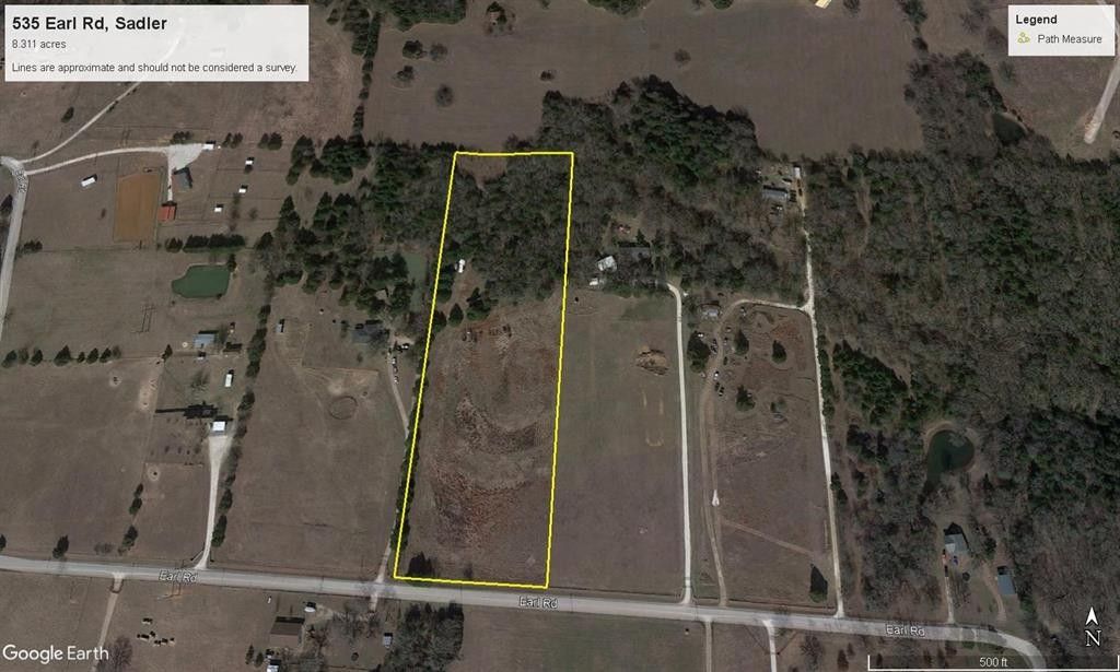 8.31 Acres, 535 Earl Road, Sadler, TX 76264 Land and Farm