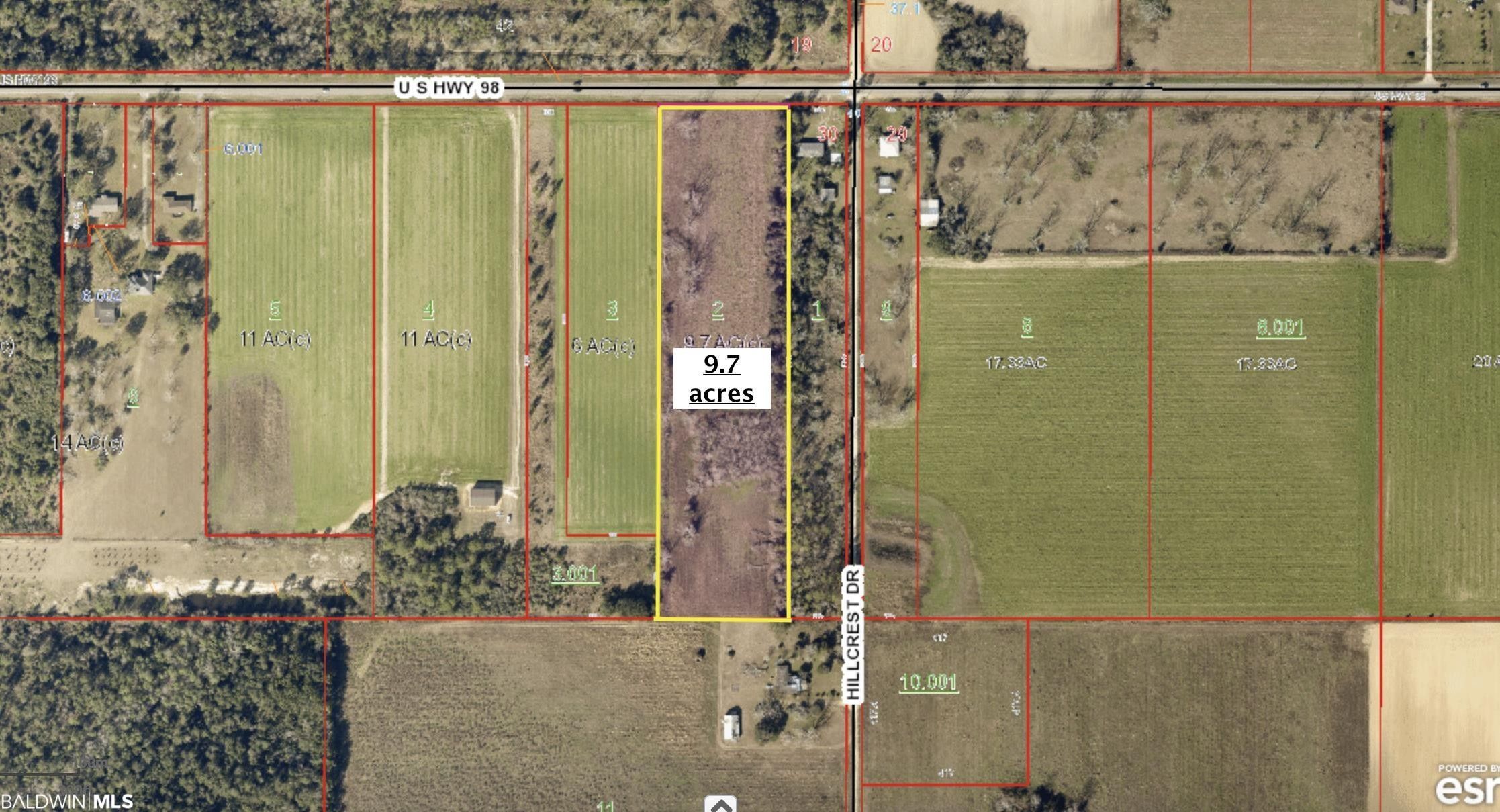 9.7 Acres, 0 US Highway 98, Lillian, AL 36549 Land and Farm