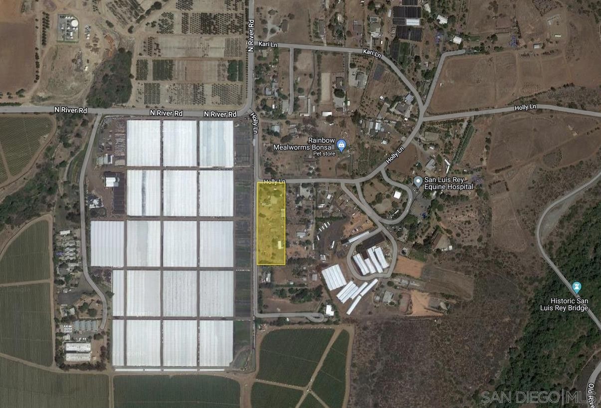 2.5 Acres, 4105 Holly Lane, Bonsall, CA 92003 Land and Farm