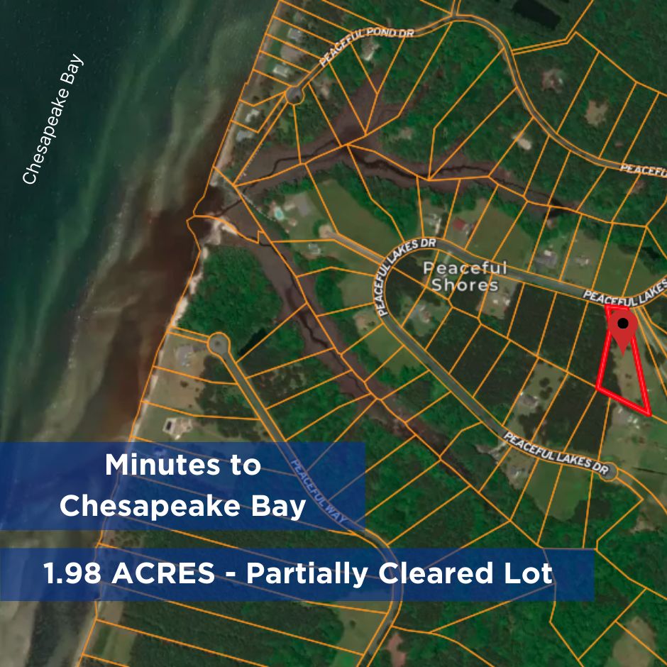 1.98 Acres, Peaceful Lakes Drive, Exmore, VA 23350 Land and Farm