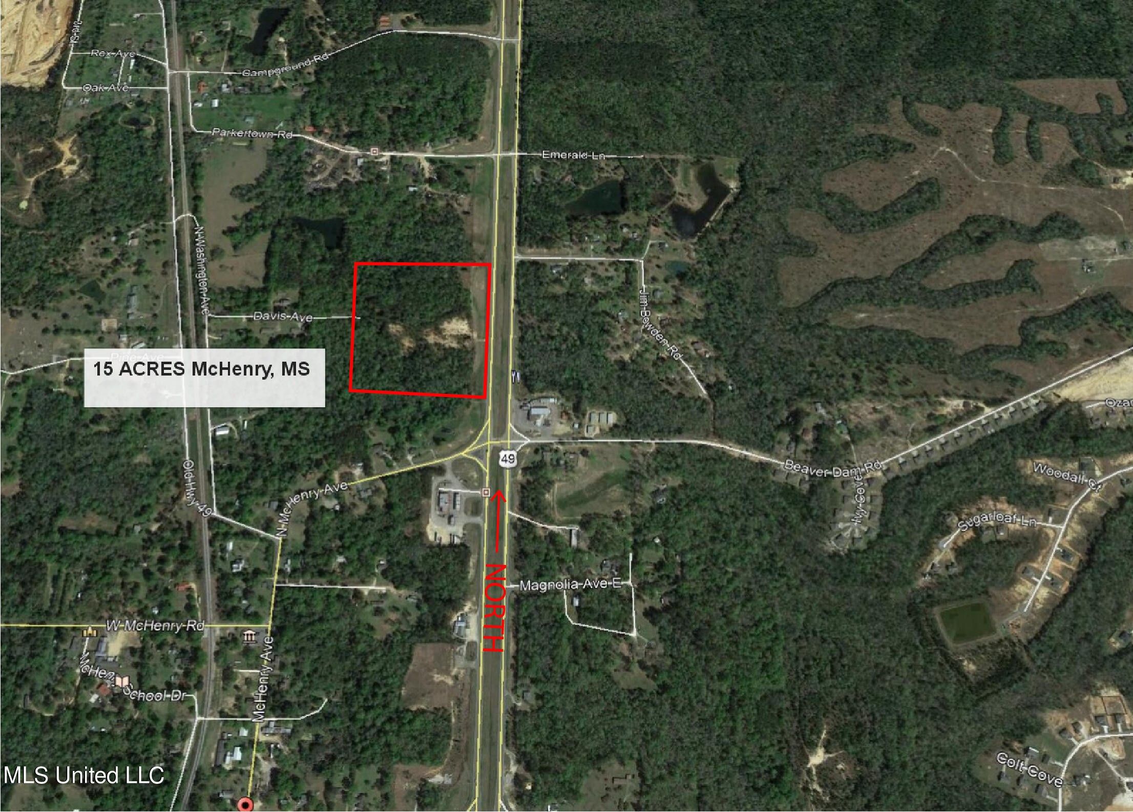 15 Acres, 501 Us 49, McHenry, MS 39561 Land and Farm