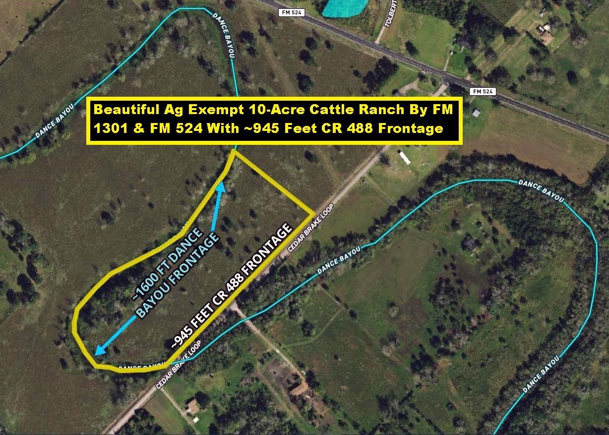 10 Acres, County Road 488, Sweeny, TX 77480 Land and Farm