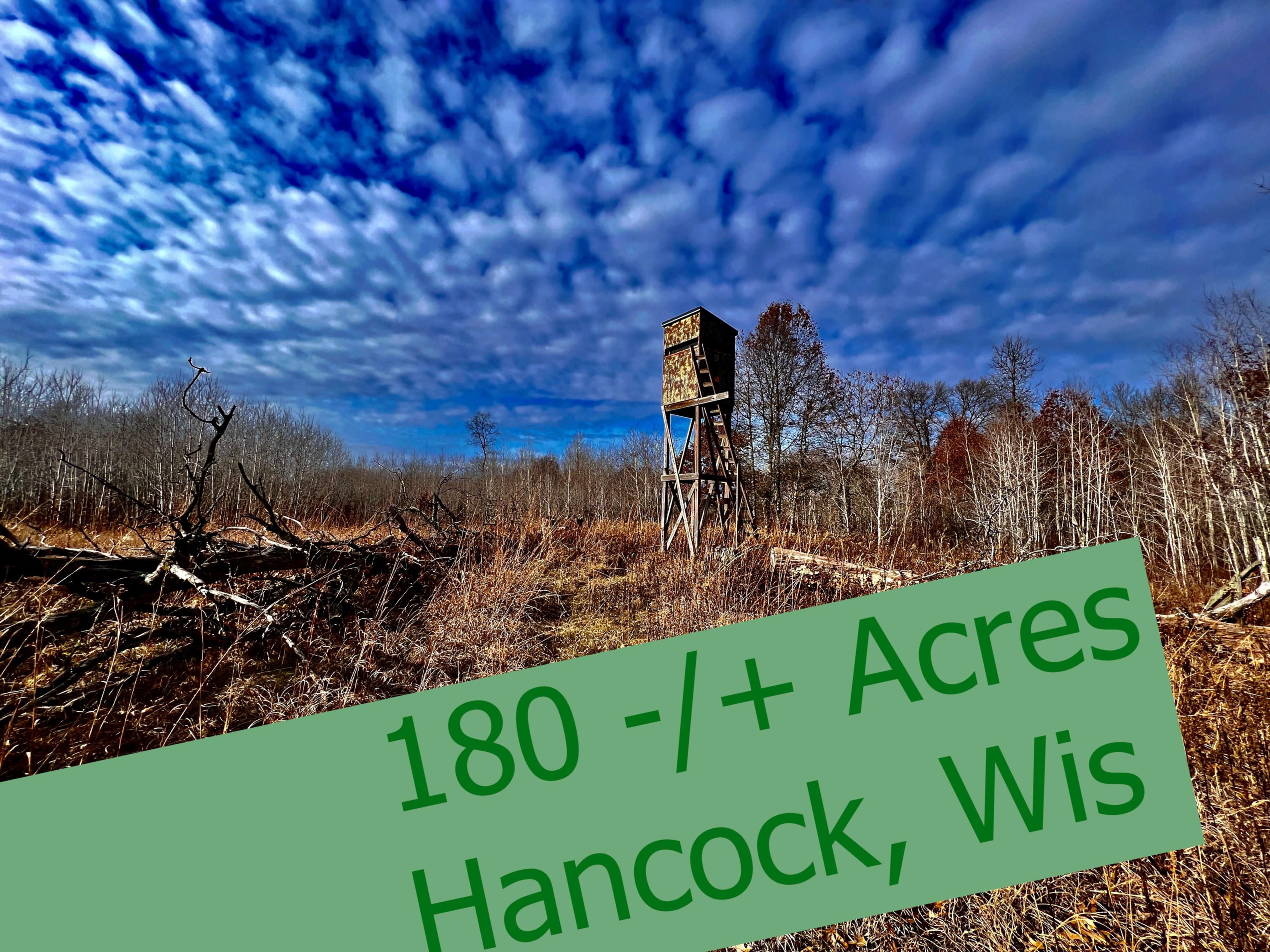 180 Acres, 674 County Road O, Hancock, WI 54943 Land and Farm