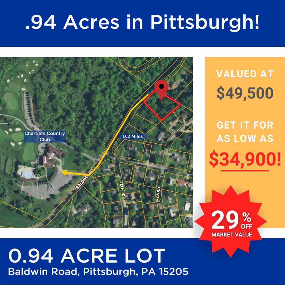 0.94 Acres, Baldwin Rd, Pittsburgh, PA 15205 Land and Farm