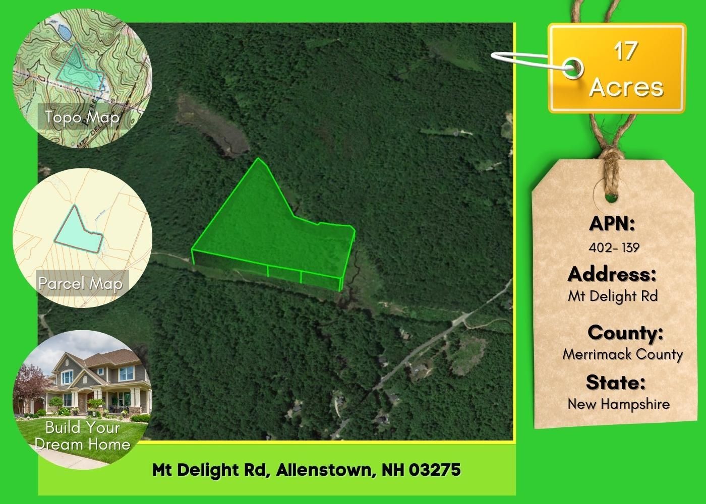 Mt Delight Rd, Deerfield, NH 03275 Land and Farm