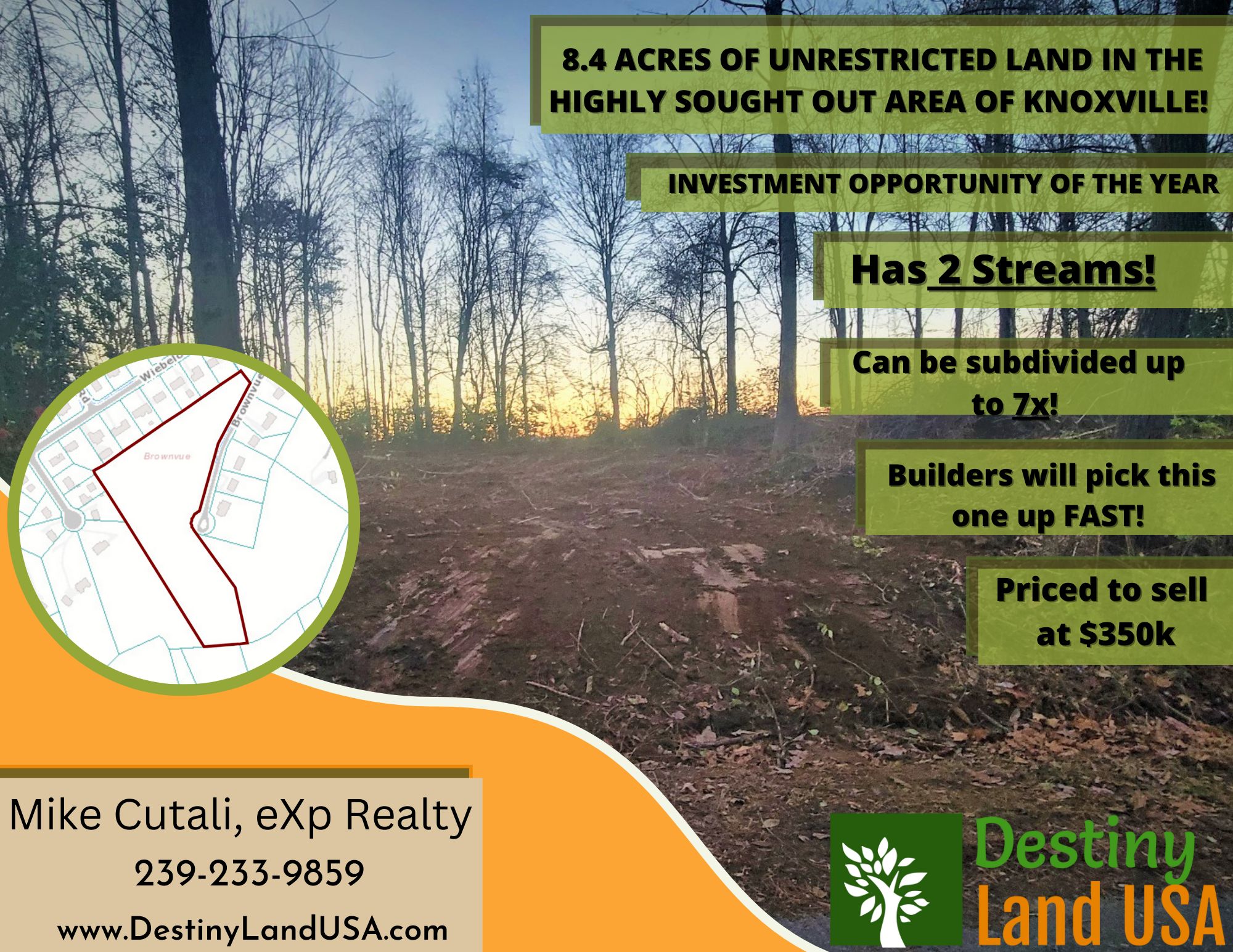 8.4 Acres, Brownvue Road, Knoxville, TN 37931 Land and Farm