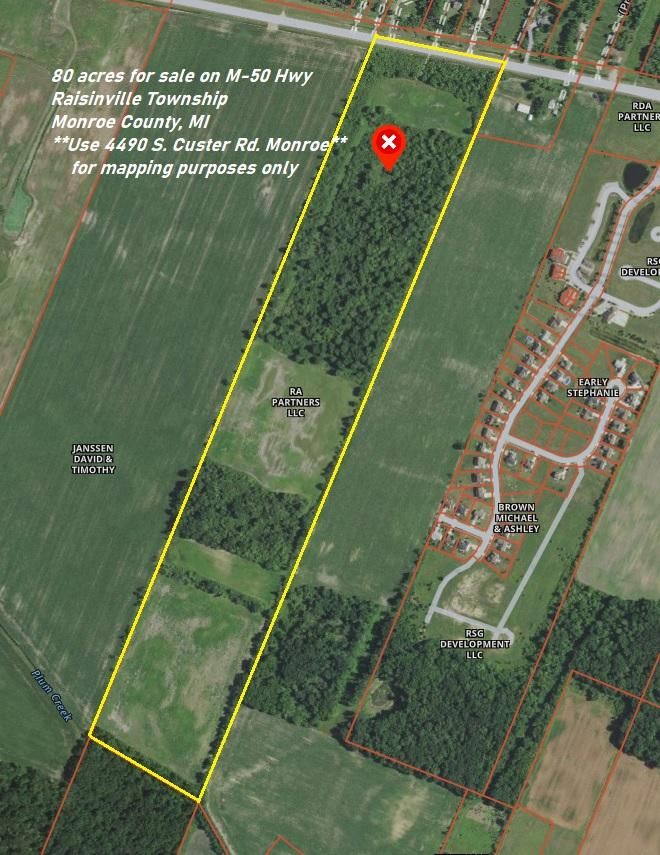 80 Acres, 4499 S Custer Rd, Monroe, MI 48161 Land and Farm