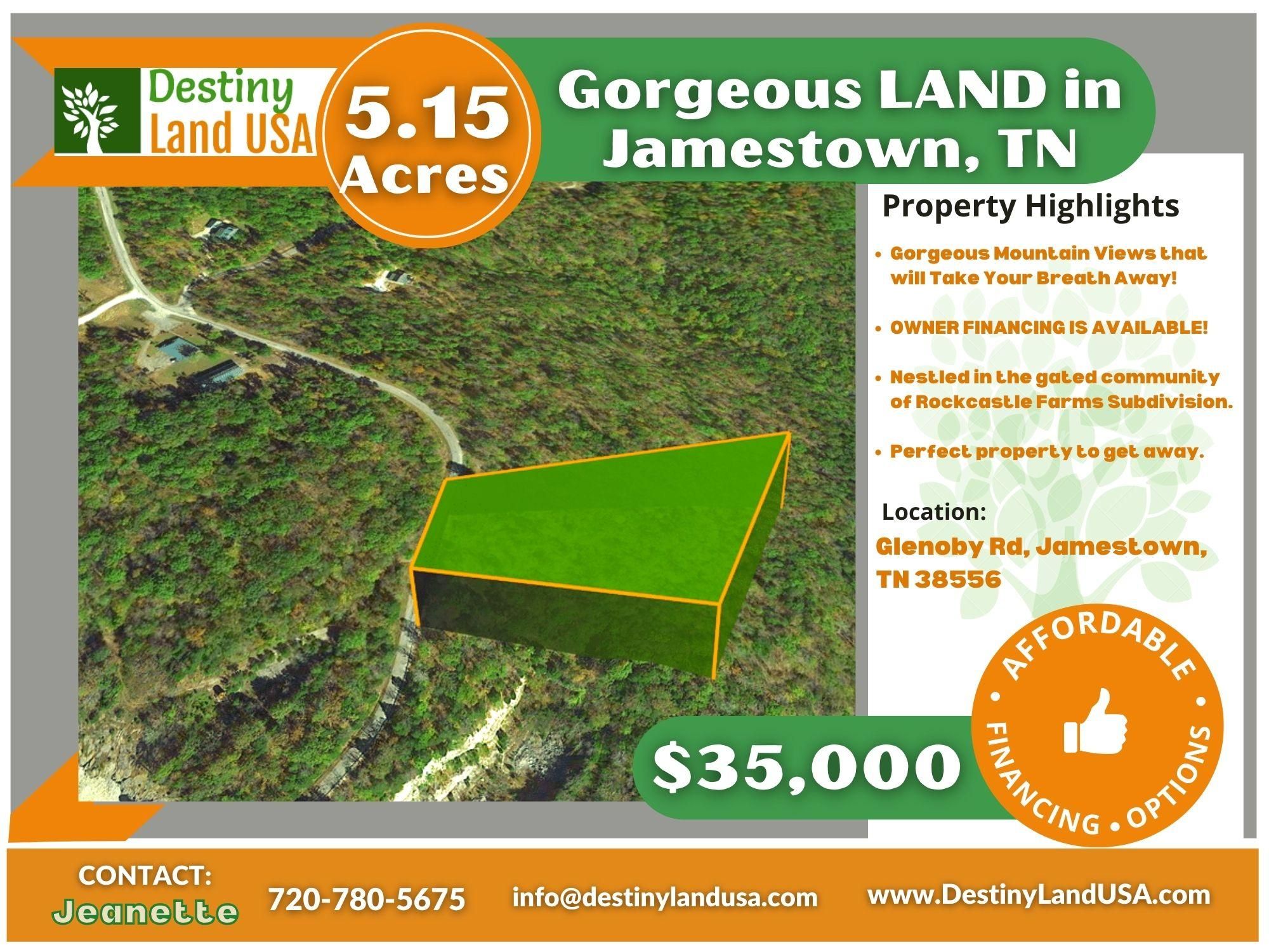 5.15 Acres, Glenobey Rd, Jamestown, TN 38556 Land and Farm