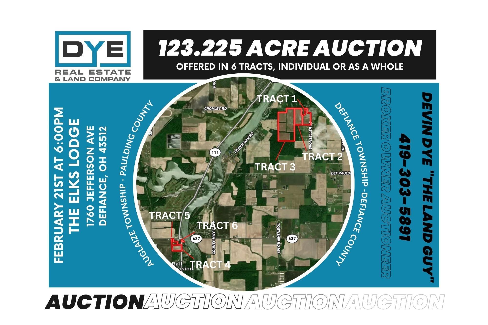 123 Acres, Defiance, OH 43512 Land and Farm