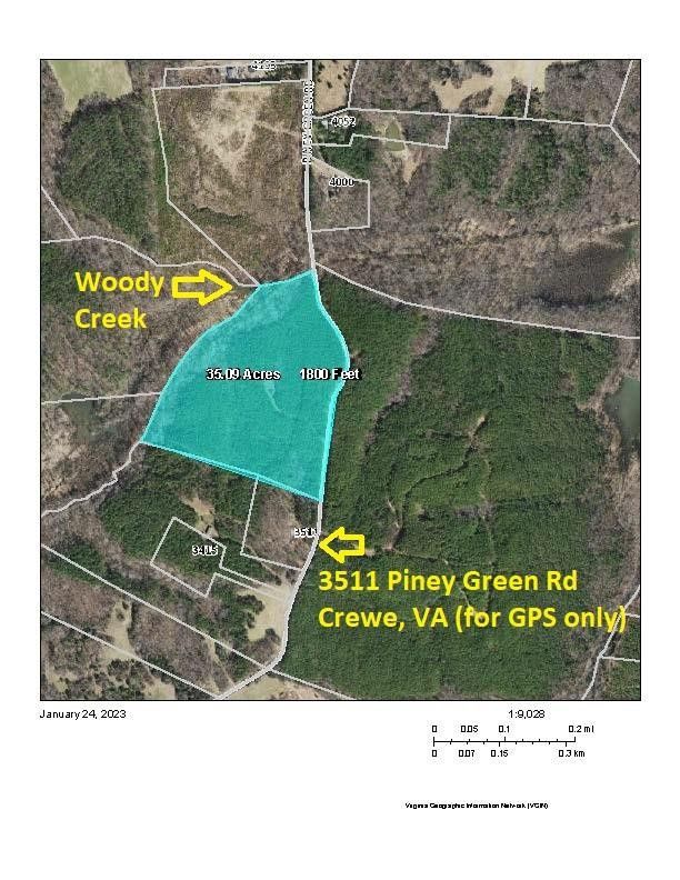 35.09 Acres, Piney Green Road, Crewe, VA 23930 Land and Farm