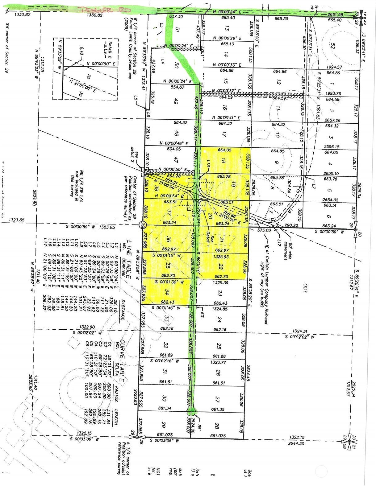 50 Acres, 10 Lots Deggler Road, Onalaska, WA 98570 Land and Farm