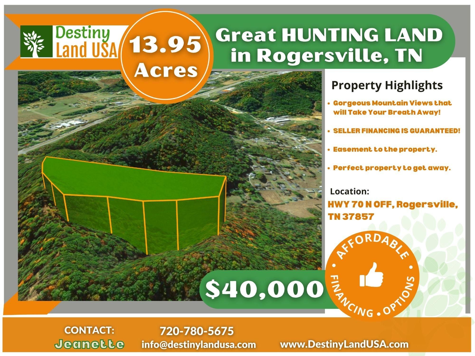 13.95 Acres, Hwy 70, Rogersville, TN 37857 Land and Farm