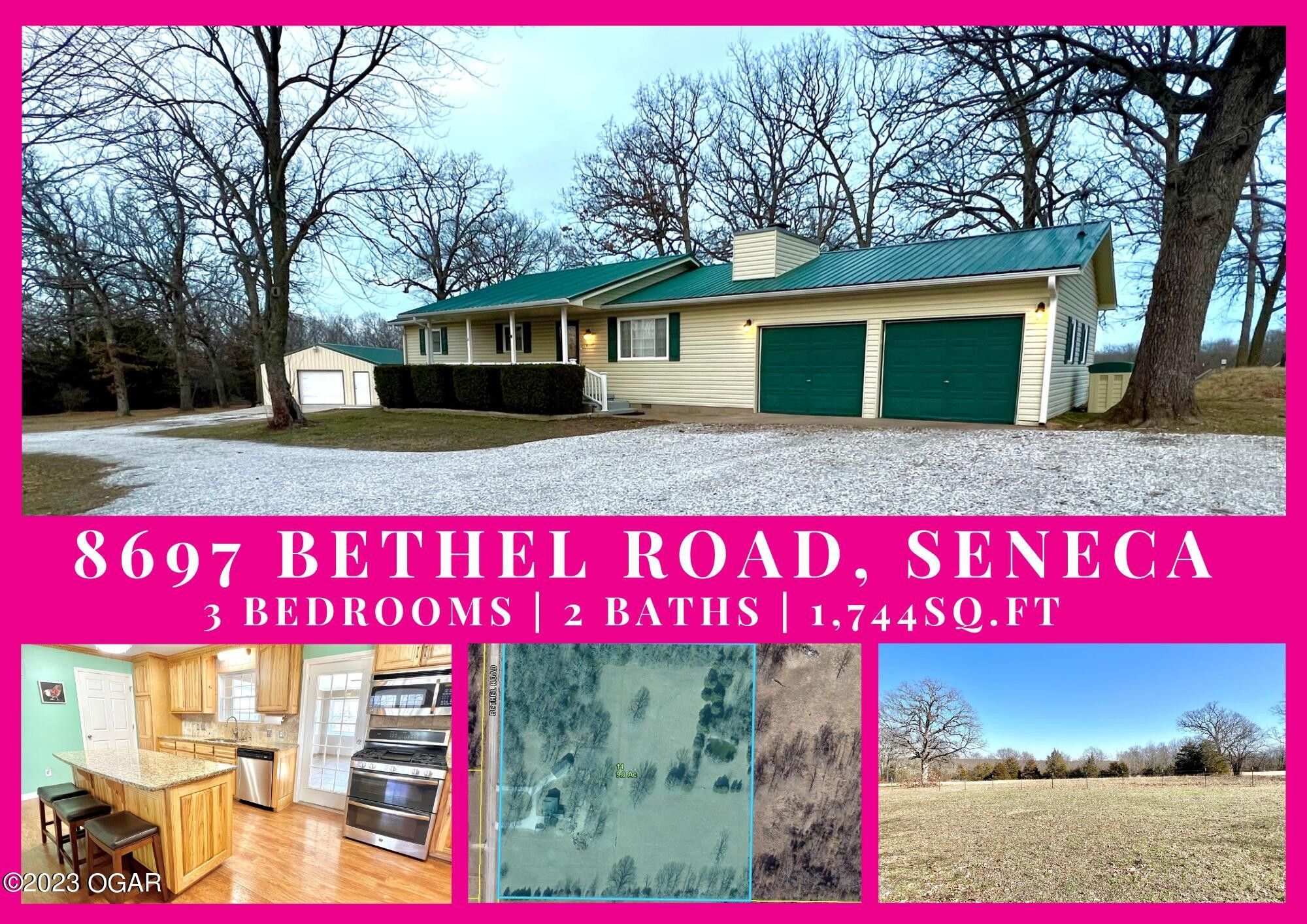 9.8 Acres, 8697 Bethel Road, Seneca, MO 64865 Land and Farm