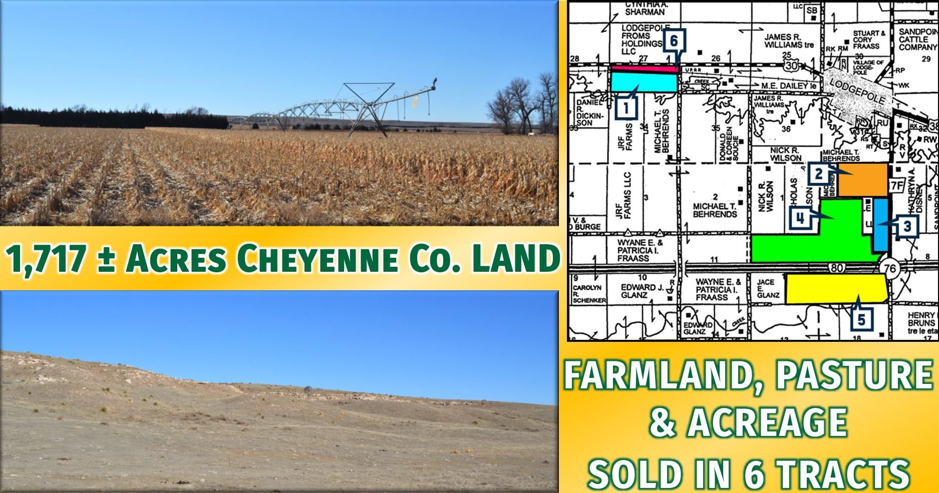 1,717 acres in Lodgepole, NE, 69149 Land and Farm