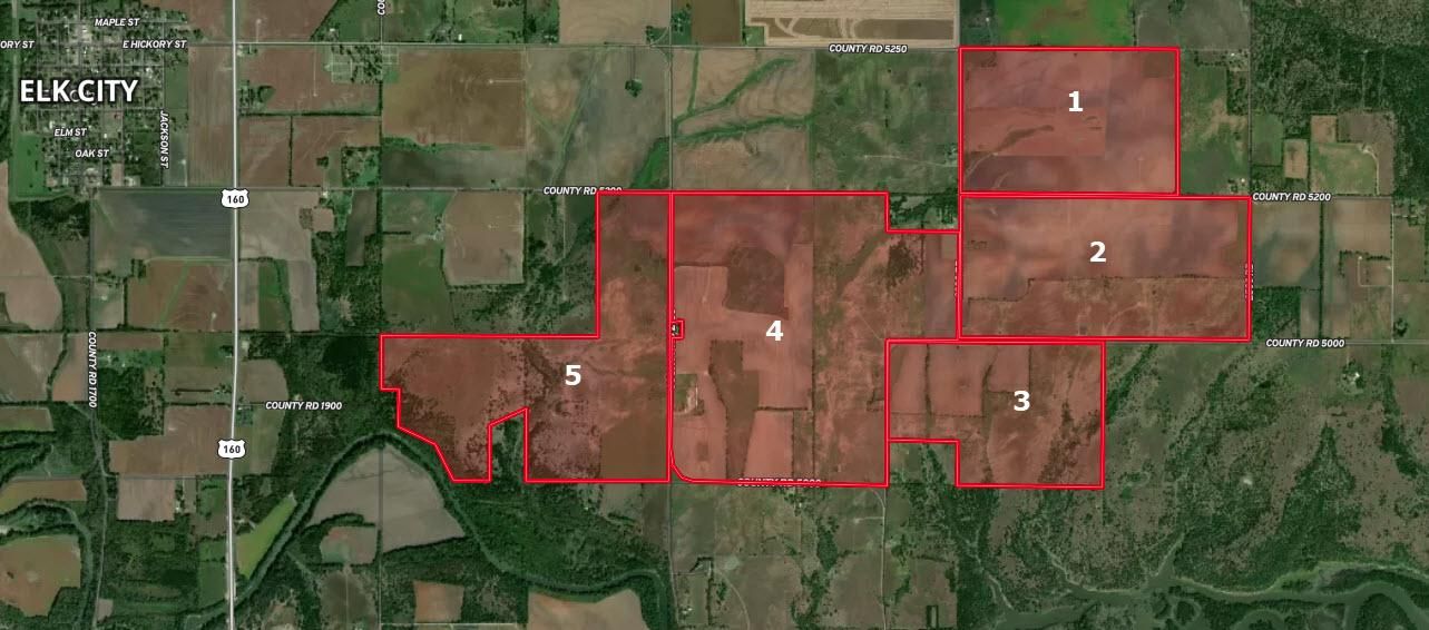 530 Acres, 5024 County Road 2100, Elk City, KS 67344 Land and Farm