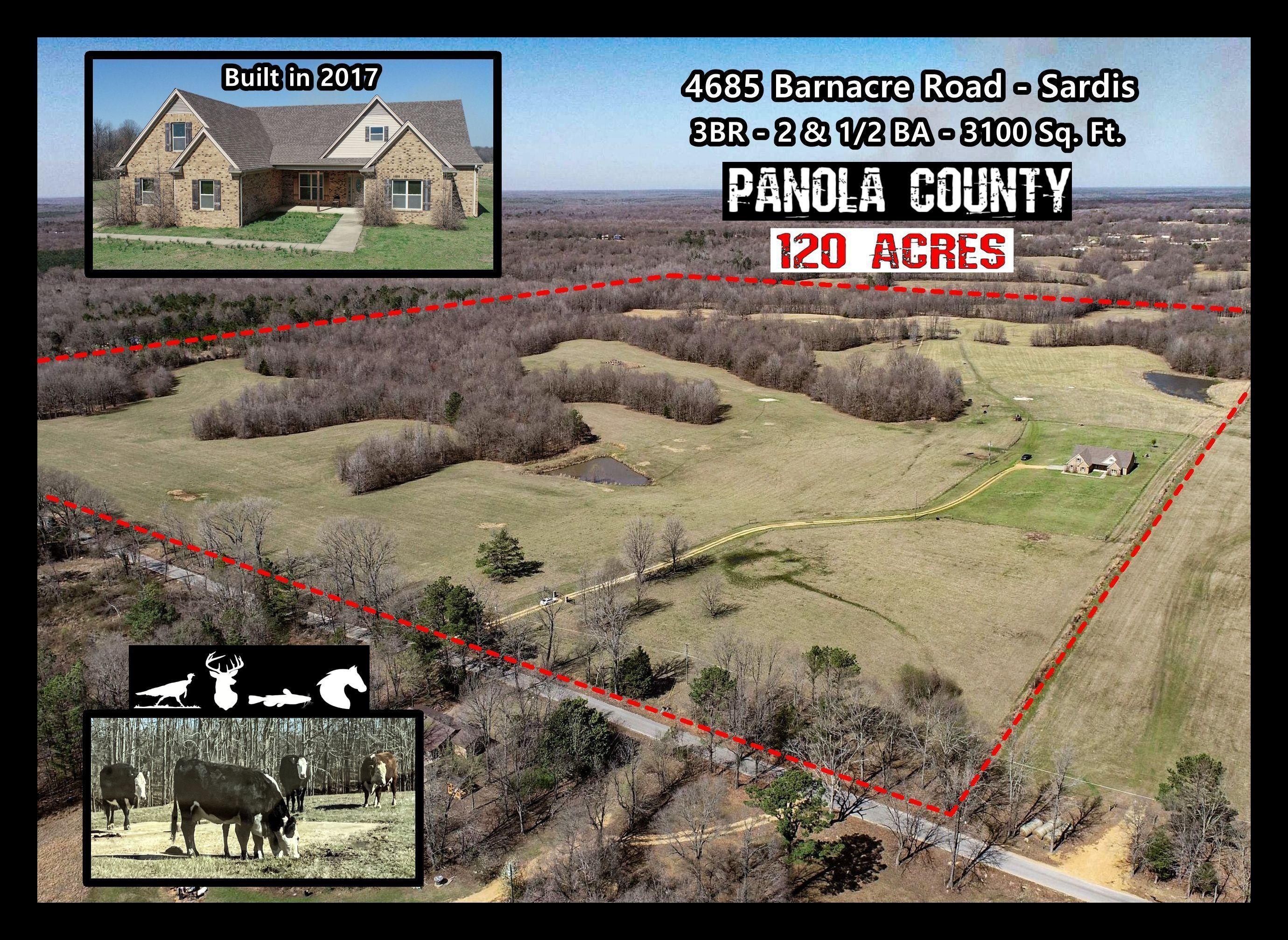 120 Acres, 4685 Barnacre Road, Sardis, MS 38666 Land and Farm
