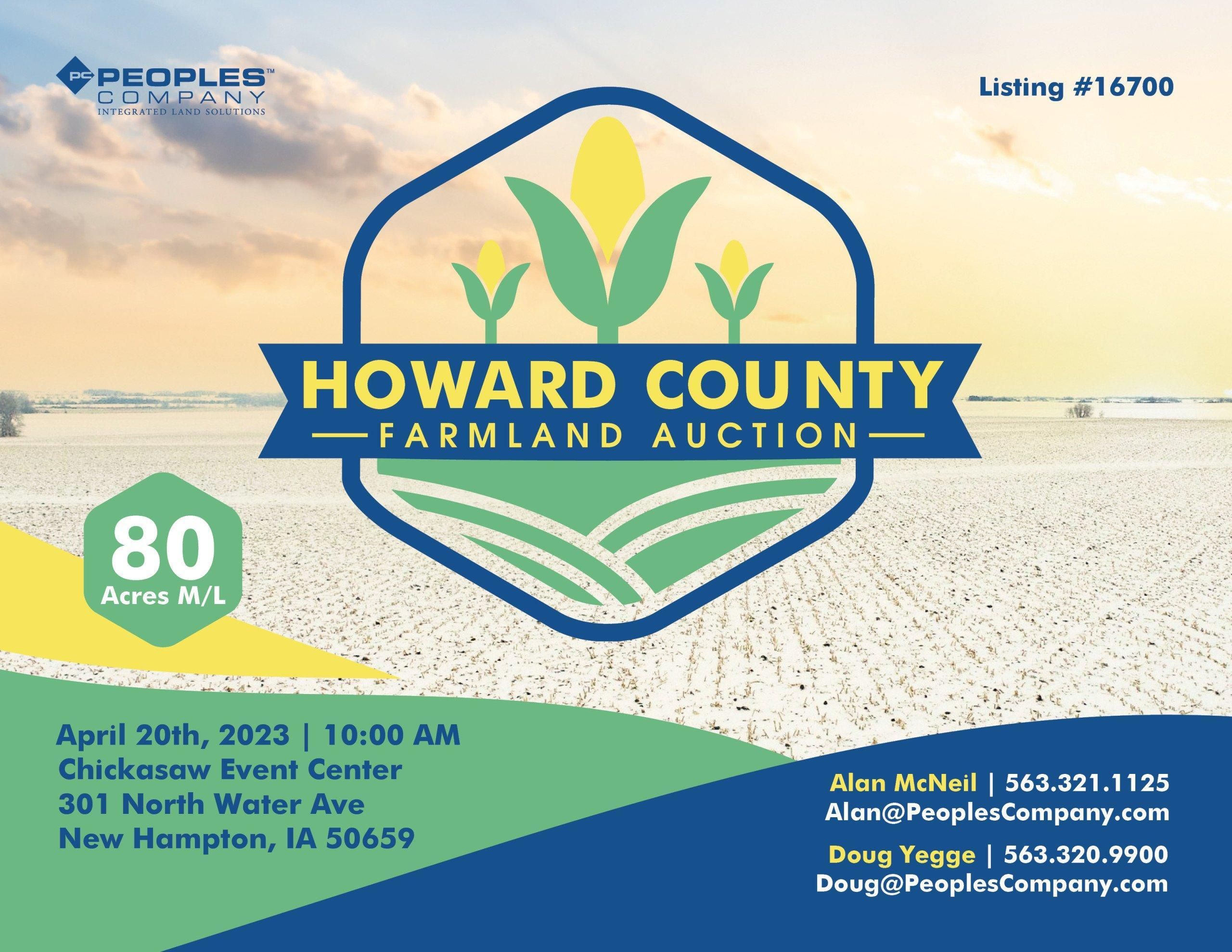 80 Acres, 160th Street, Cresco, IA 52136 Land and Farm