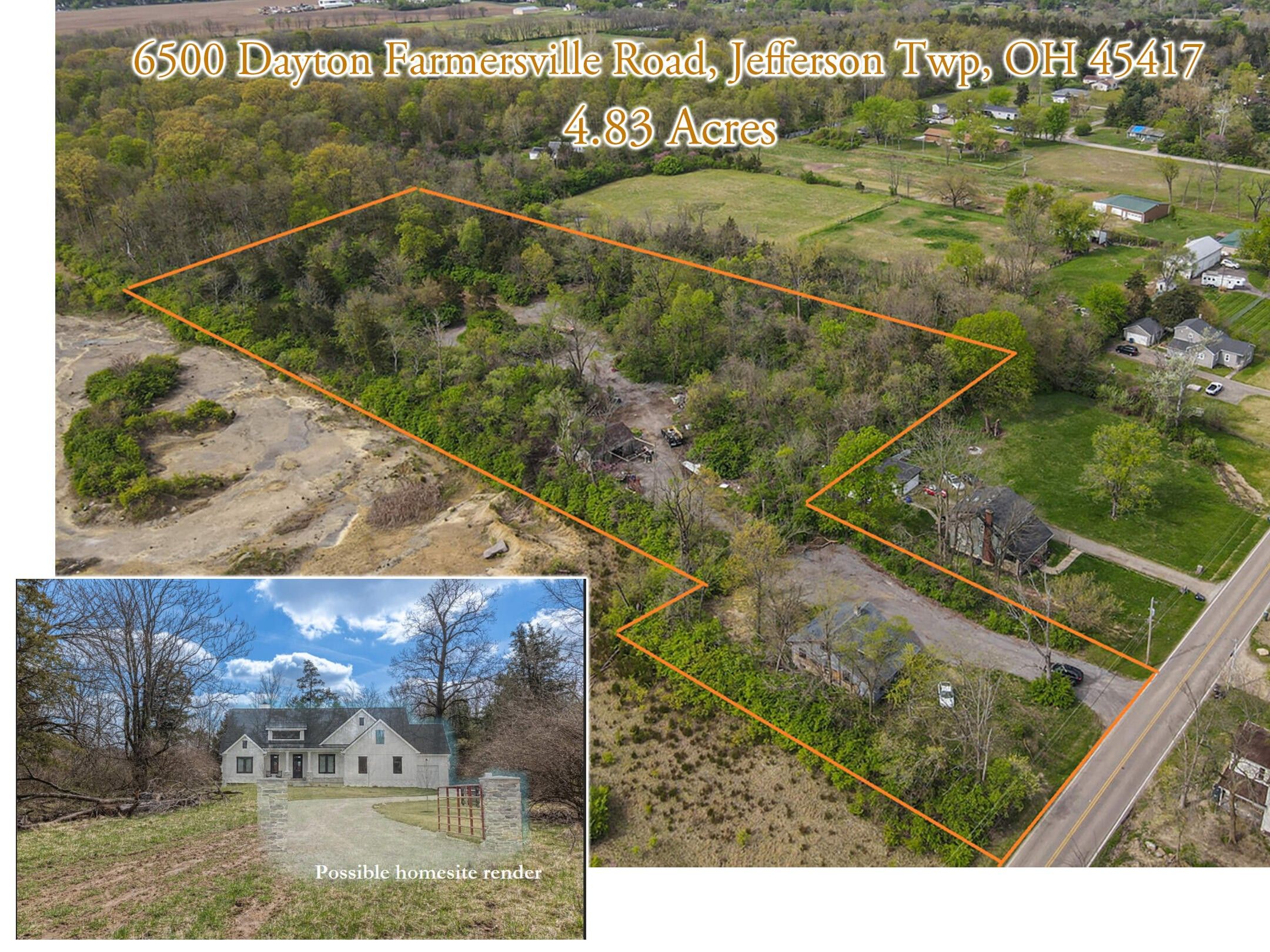 4.83 Acres, 6500 Dayton Farmersville Road, Dayton, OH 45417 Land and Farm
